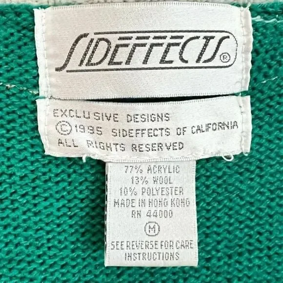 Sideffects Oversized Green-Gold Cardigan Size M/L FINAL PRICE 🎈 - Picture 6 of 8